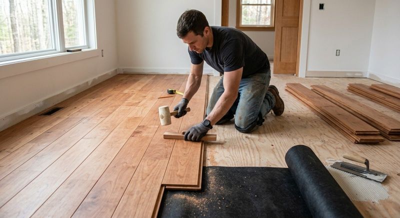 Cherry Floor Installation in Maury County, TN
