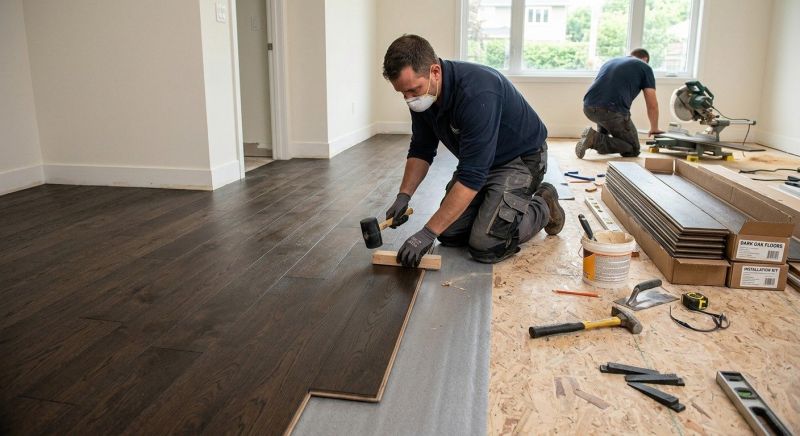 Dark Wood Floor Installation in Spring Hill, TN
