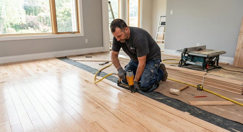 Maple Flooring Installation in Bon Aqua, TN