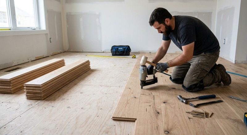 Oak Floor Installation in Bon Aqua, TN