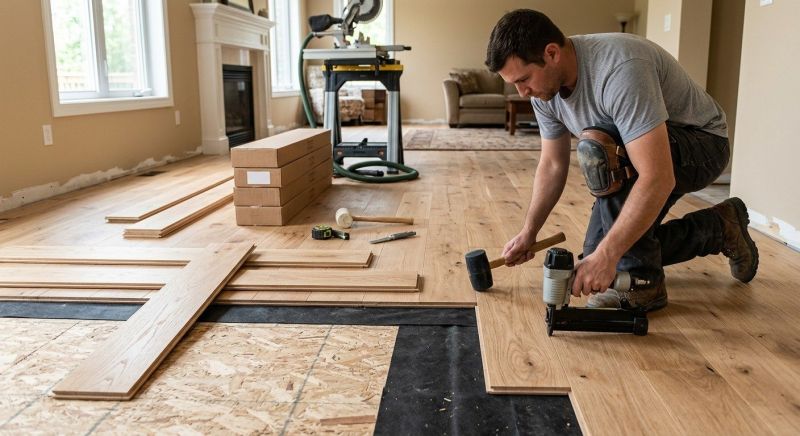 Oak Floor Installation in Chapel Hill, TN