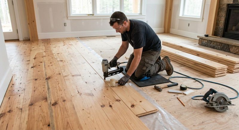 Pine Floor Installation in Spring Hill, TN