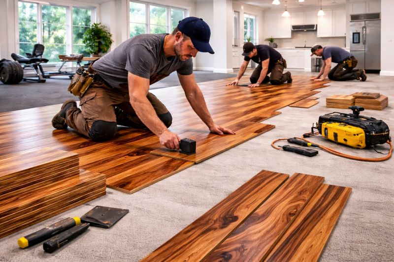Teak Flooring Installation in Spring Hill, TN