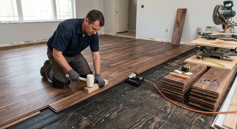 Walnut Flooring Installation in Spring Hill, TN